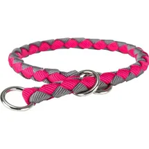 Trixie Cavo Zug-Stop-Halsband Fuchsia/Grau M–L