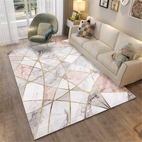 Kunsen Teppiche Schlafzimmer teppiche Waschbarer Grauer rosa Marmormusterentwurf Rutschfester Teppich Rutschfester Teppich babyzimmer Teppich 60 * 90CM