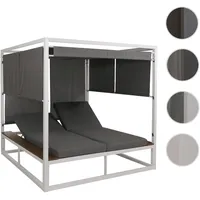 Mendler Aluminium Lounge-Gartenliege HWC-M63b, XL Sonnenliege Bali-Liege Daybed, 10cm-Polster
