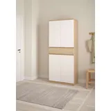 INOSIGN Schuhschrank »Naia Schuhaufbewahrung, Schuhkommode, Schuhregal, Garderobenschrank,«, mit 4 Türen und 8 Einlegeböden, 1 Schublade, Breite 80 cm