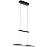 Fischer & Honsel Led-Hängeleuchte, Schwarz, Chrom, Metall, Glas, 9x80-150x135 cm, höhenverstellbar, Farbtemperaturwechsler, Lampen & Leuchten, Innenbeleuchtung, Hängelampen, Esstischlampen