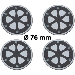 4 x Ø 76 mm Polymere Aufkleber / Dekor / Nabenkappen, Felgendeckel