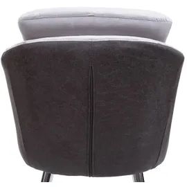 Mendler Esszimmerstuhl HWC-G48 Kunstleder Samt grau