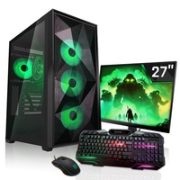 SYSTEMTREFF Gaming Komplett PC Set AMD Ryzen 7 7700X 8x5.4GHz | AMD Radeon RX 6750 XT DX12 | 1TB M.2 NVMe | 32GB DDR5 RAM | WLAN Desktop Paket Computer für Gamer, Gaming