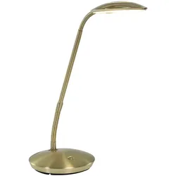 Bürolampe Tischleuchte Schreibtischlampe Dimmbar LED Pushdimmer Messing