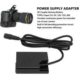 F1TP EN-EL14 DC Coupler Dummy Akku mit Typ C Netzteil für Nikon D5600 D3300 D3500 D5100 D5500 D3100 D3200 Kamera