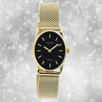 Oozoo Damen Armbanduhr Vintage Series Analog Metall Mesh gold UOC20259