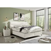 ed exciting design Boxspringbett VLIELAND Premium 9-Zonen-Tonnentaschenfederkern Duo-Matratze mit Kokosmatte beige