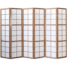 Homestyle4u Paravent Braun Holz 264x175x2 cm, Wohnzimmer, Raumteiler & Paravents, Paravents