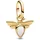 Pandora Mini Charm-Anhänger Weiße Biene Goldfarben 763826C01