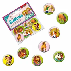 Mini-Button Set Pferd Mein Ponyhof 8-teilig