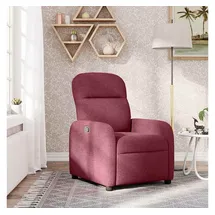 vidaXL Relaxsessel Weinrot Stoff 88 x 95 x 0 cm Rot mit Liegeposition