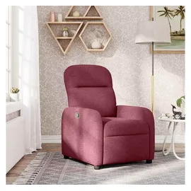 vidaXL Relaxsessel Weinrot Stoff 88 x 95 x 0 cm Rot mit Liegeposition