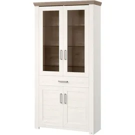 Set One by Musterring Standvitrine »York« Typ 18, mit zwei Glastüren, in 3 Farbvarianten, Höhe 207 cm