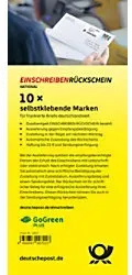 Deutsche Post Briefmarken 4,85 € Einschreiben Rückschein DE Selbstklebend National 10 Stück