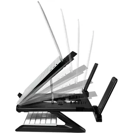 Logilink AA0133 - Notebook Ständer mit Smartphone-Halterungen, geeignet für 10–15,6"" Notebooks und Tablets, schwarz