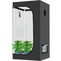 Growzelt 60X60X120Cm Schwarz,Grow Zelt Für Pflanzen,Anzuchtbox,Zuchtzelt,Gewächs