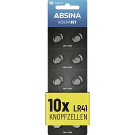 Absina Knopfzelle AG 3 1,5 V 10 St.