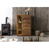 Massivmoebel24 Highboard 100 x 150 x 40 cm Natur lackiert / Transparent