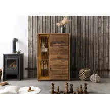 Massivmoebel24 Highboard 100 x 150 x 40 cm Natur lackiert / Transparent