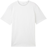 TOM TAILOR T-Shirt mit Logoprint, weiß