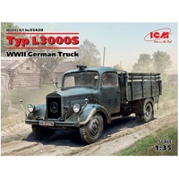 ICM 35420 Modellbausatz Typ L3000S, WWII German Truck, Schwarz,