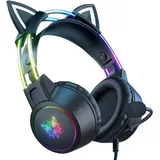 ONIKUMA Gaming Kopfhörer ONIKUMA X15 PRO Gaming Headset Cat (Schwarz) Over-Ear
