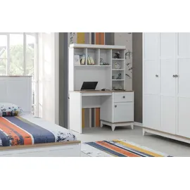 xl moebel gmbh Jugendbett Kindermöbel Kinderbett Komplette Weiß Holz Set 4tlg Modern - Weiß