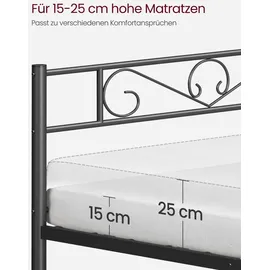VASAGLE 90 x 200 cm Schwarz