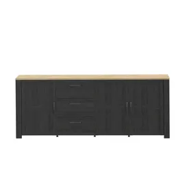 Möbel Kraft Sideboard 220 x 87 x 42 cm Weiß