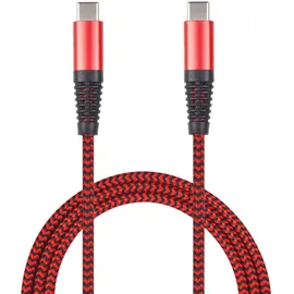 2Go USB Ladekabel/Datenkabel USB Type-C auf USB Type-C 100cm, rot