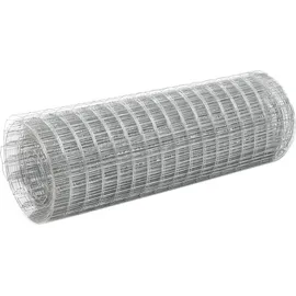 vidaXL Maschendrahtzaun 10 x 50 cm Silber