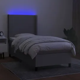 vidaXL Boxspringbett 100 x 200 cm Hellgrau