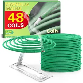 luxuskollektion Räucherspirale Citronella 48 Halter 4 Std Garten Grün