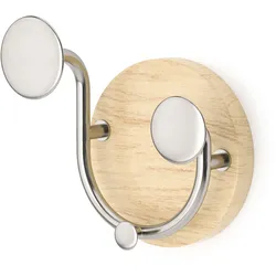 UMBRA Wandgarderobe MELODY VALET HOOK aus Holz mit 3 Metallhaken