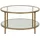Beliani Couchtisch Gold, Transparent, Glas, 70x40x70 cm Wohnzimmer, Wohnzimmertische, Couchtische