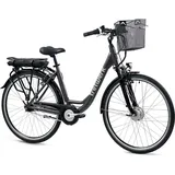 Tretwerk Cloud Pro E Bike Damen 28 Zoll Elektrofahrrad 155 - 175 cm retro Damenfahrrad mit Nabenschaltung - Schwarz