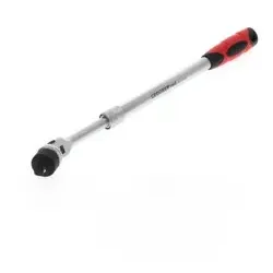 Gelenk-Teleskopknarre, Umschaltbar, 180° schwenkbarer Kopf, 1/2", 2K-Griff - rot
