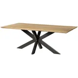 MASSIVMOEBEL24.DE Mango 200 x 74 x 100 cm natur lackiert/schwarz