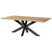 MASSIVMOEBEL24.DE Mango 200 x 74 x 100 cm natur lackiert/schwarz