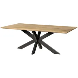 MASSIVMOEBEL24.DE Mango 200 x 74 x 100 cm natur lackiert/schwarz