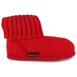 HAFLINGER Hüttenschuh Karl Filzpantoffel mit Kragen Hausschuh rot 42 - 42