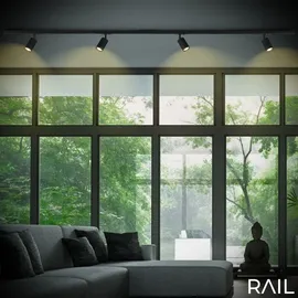 Briloner 8000045 Schienen-Basissystem 1phasig GU10 Spots schwenkbar, erweiterbar, Lichtschienensystem Decke, Strahler Schiene, Deckenlampe, Deckenleuchte, Spotlight, 1,5 m, Schwarz
