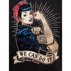 Queen Kerosin Sweatjacke We Can Do It brombeer XXL