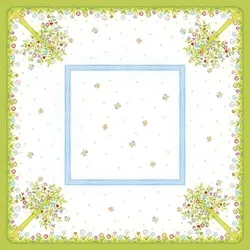 Mank Tischdecke Airlaid Insa, 80 x 80 cm, 20 Stück - Mitteldecke Frühling Sommer Blumen Blüten