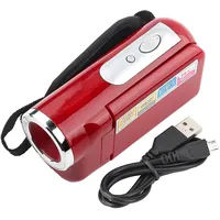EIMSOAH Tragbarer Kinder-16-fach-HD-Digital-Videokamera-Camcorder mit TFT-LCD-Bildschirm, Spielzeug, Fördert das Interesse des Kindes an der Fotografie und Eignet Sich für Übungen (Rot)