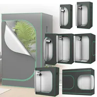 LZQ Grow Zelt für Pflanzen Zuchtzelt Gewächshaus Box Zuchtschrank Garten Anzucht Gemüse Kräuter Grow Schrank Indoor Blumen klein Tomaten Hydro ... - Schwarz