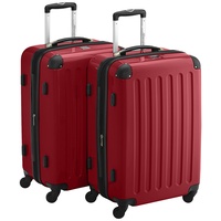 HAUPTSTADTKOFFER - Alex - 2er Koffer-Set Hartschale glänzend, TSA, 65 cm, 74 Liter, Rot