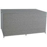 Auflagenbox Poly Rattan XXL Kissenbox Gartenbox Aufbewahrungsbox Grau-Mix