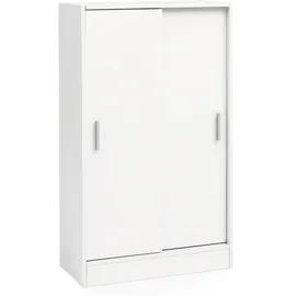 FineBuy Kommode Schiebetürenschrank Büro Aktenschrank Sideboard 60 cm Breit Weiß